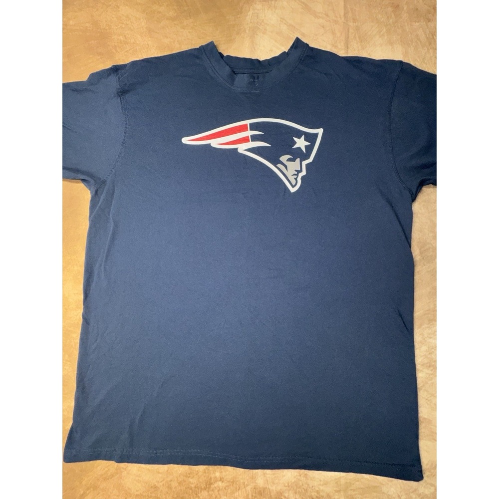 Fanatics New England Patriots Football T-Shirt Men's 2XLT Blue NFL Team Apparel